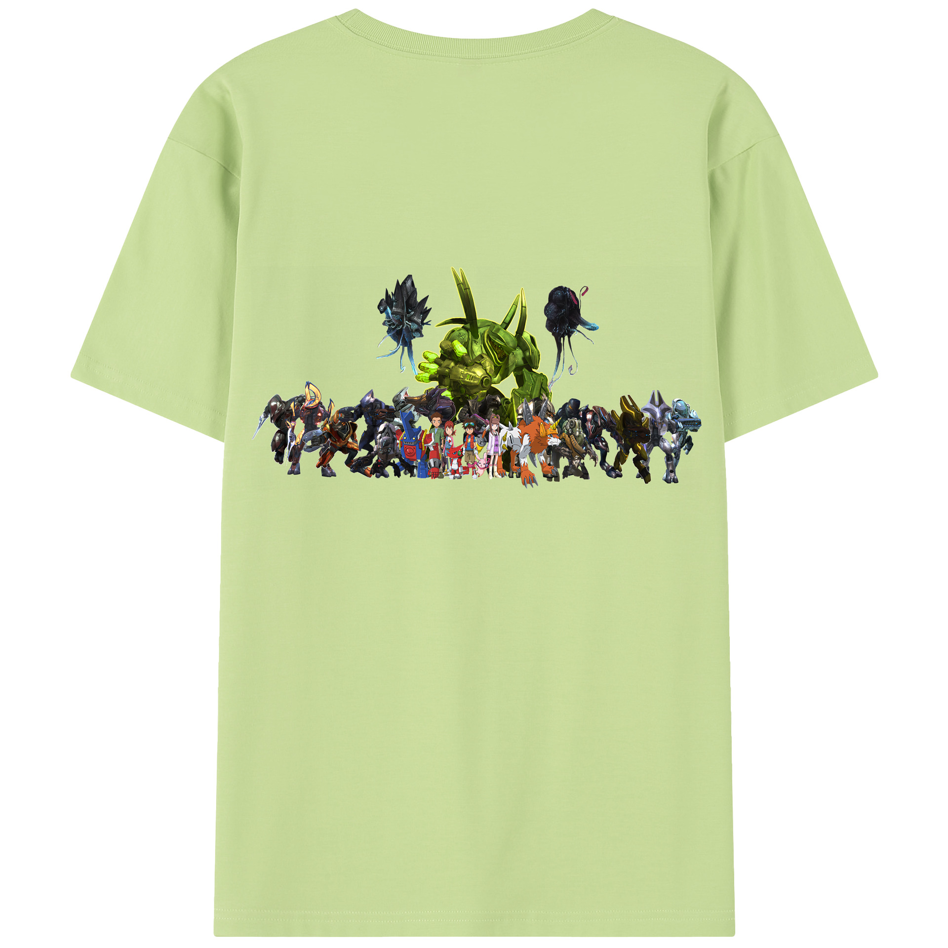 （画像用） Digimon デジタルモンスター/デジモン 綿100％半袖Tシャツ（背面プリント）